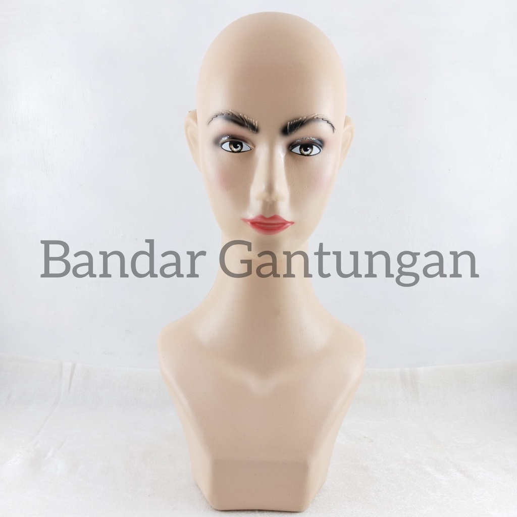 Manekin Kepala Dewasa | Manekin Hijab | Display Topi | Make Up | Manekin Kepala Botak-BH