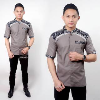 BAJU KOKO BATIK KOMBINASI BORDIR BUSANA MUSLIM TERMURAH BAJU KOKO BATIK KOMBINASI BORDIR BUSANA MUSLIM TERMURAH