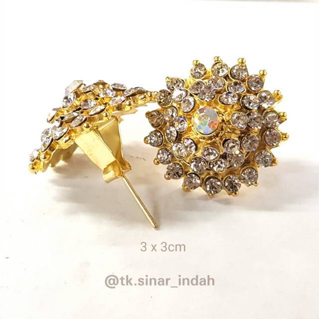 RDS173 Giwang Tusuk Kecil/Besar Anting Import Gold/Silver