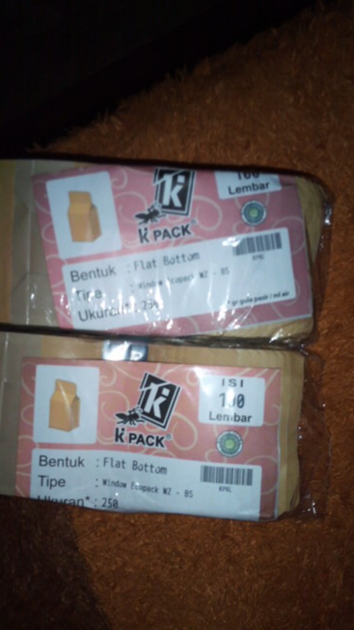 Flatbottom Window Ecopack Kpack 11.5 X 18 Cm 750 Wz | Kemasan Kopi Flat Bottom Packaging Eco Pack