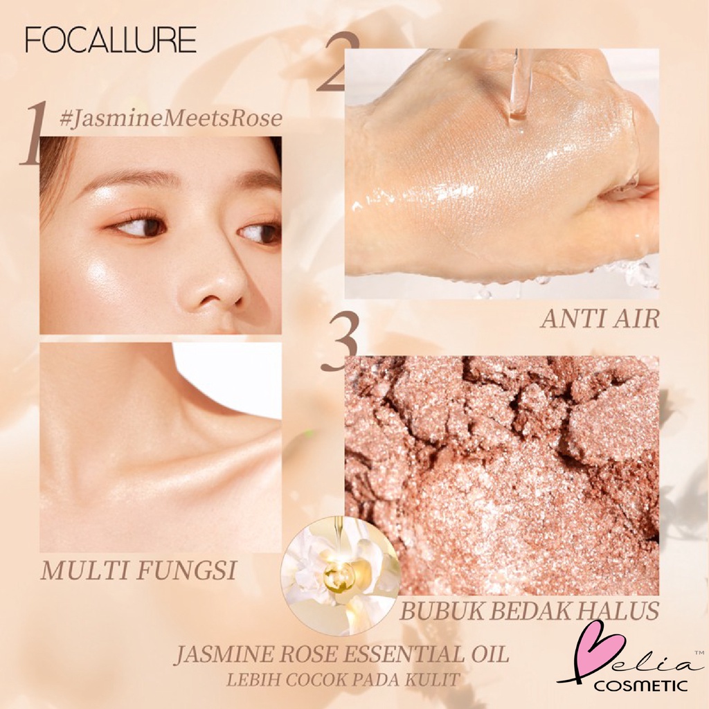 ❤ BELIA ❤ FOCALLURE Shimmering Skin Highlighter FA234 | Highlighter Pressed | Shimmering | BPOM