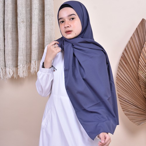 Pashmina Diamond Premium 180 X 75 Bahan Diamond Crepe-Abu Tua
