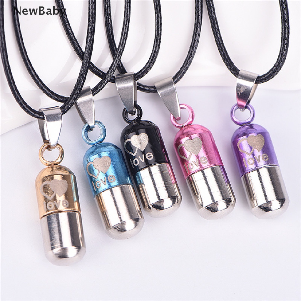 Kalung Liontin Holder Abu Kremasi Bahan Metal Ukuran Mini Untuk Kenangan Bayi