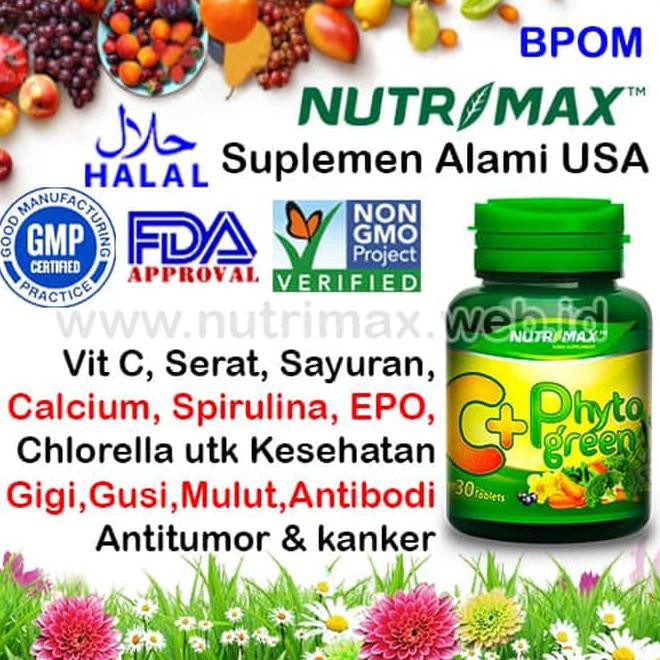 Nutrimax C+ Phytogreen Vitamin Untuk/Buat Kekebalan Tubuh Phyto Green Unit Laris