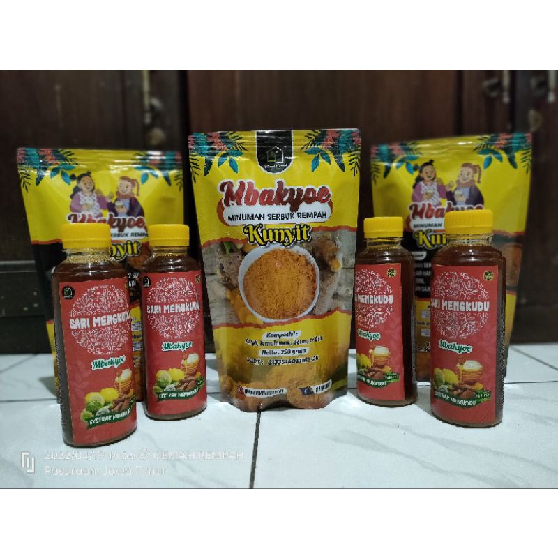 

minuman serbuk rempah kunyit