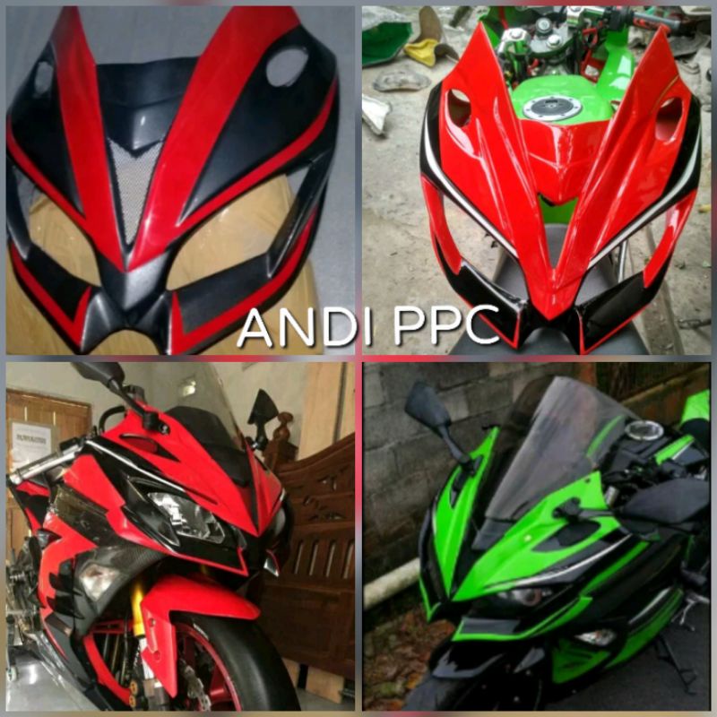 topeng visor atau kedok Kawasaki Ninja 250 fi old Pnp Model ninja h2