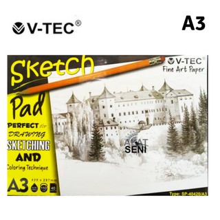 TERLARIS KIKY SKETCH BOOK  A3  BUKU GAMBAR SKETSA ISI 50 