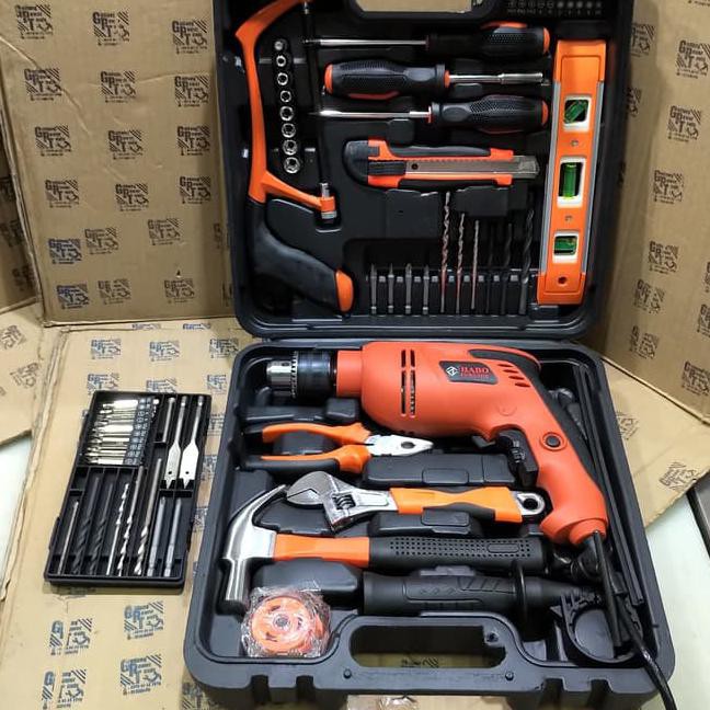 Paket Mesin Bor Tangan Tool Kit Tool box Tool Set Mata Bor 21pc
