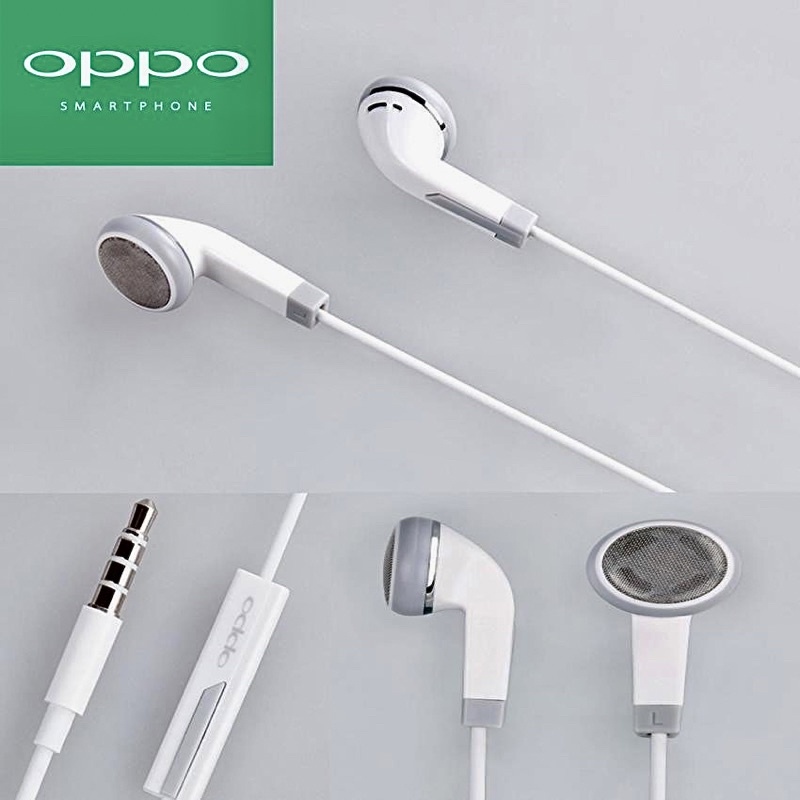 Earphone oppo Bass Stereo + Microphone Headset oppo F5 F7 F9 F11 Pro A5S A37 A39 A71 A83 A52 A92 A33 A55 (MH/136)