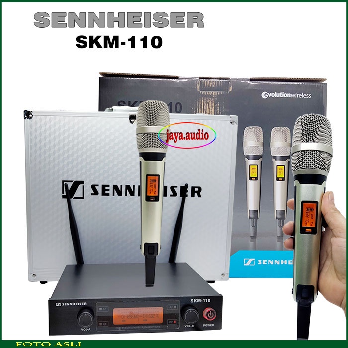 Mic Wireless SENNHEISER SKM-110 Dual Microphone Vokal Karaoke Sennheiser skm 110 Original