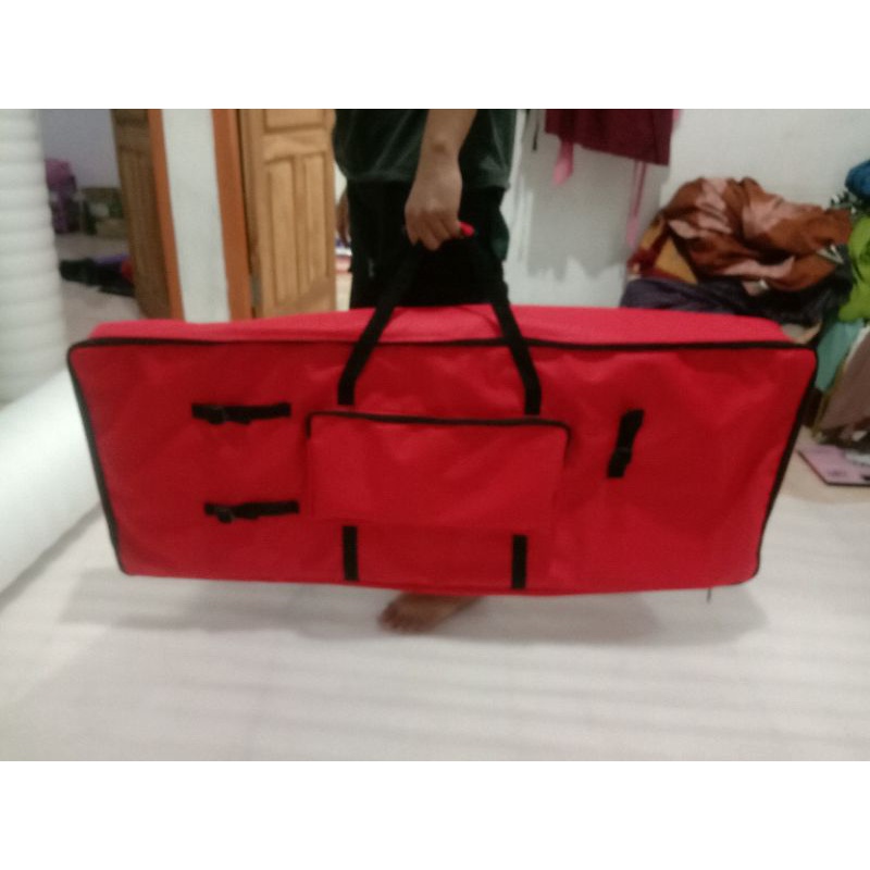 Tas keyboard premium KORG PA50 PA600 PA700 Merah-Hitam Grosir bisa Costum semua ukuran