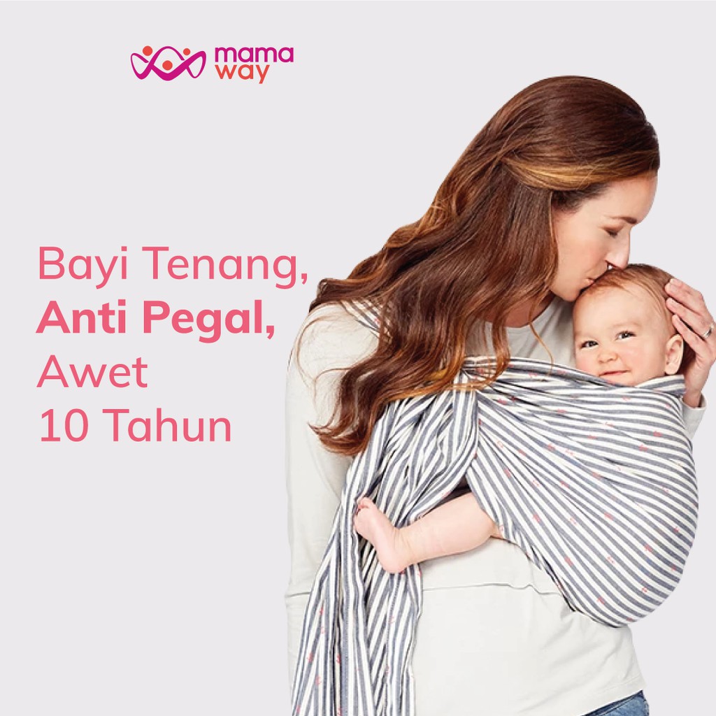 

Mamaway / SERTIFIKASI AMAN Anti Pegal / Tahan 75 KG, Bayi Tenang / Baby Sling Little Sailors