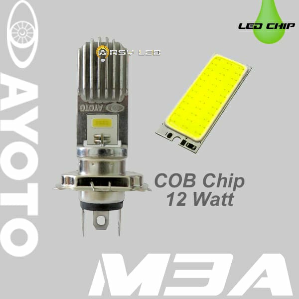 Lampu LED Utama Motor Bebek Matic H4 HS1 AYOTO ASLI M3A AC DC PNP-1