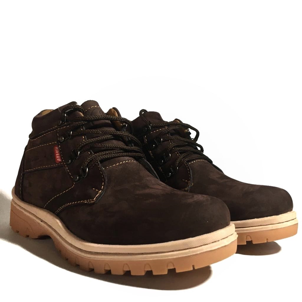 Sepatu Boot Boot pria Boots Kulit Boots Kekinian Berbahan Kulit Asli 100% Elegan Harga Murah