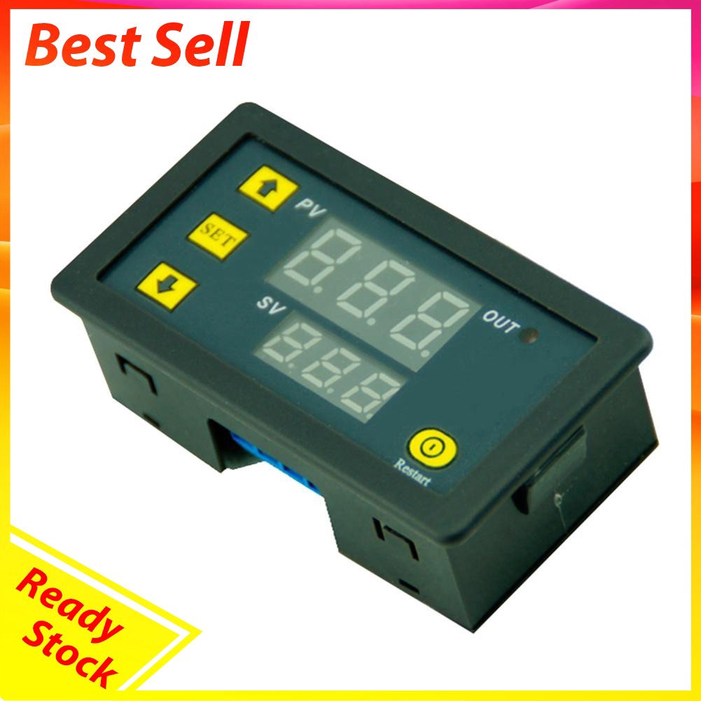 12V 20A Timing Delay Timer Relay Module Digital LED Dual Display Cycle 0-999 Hours Adjustable Power