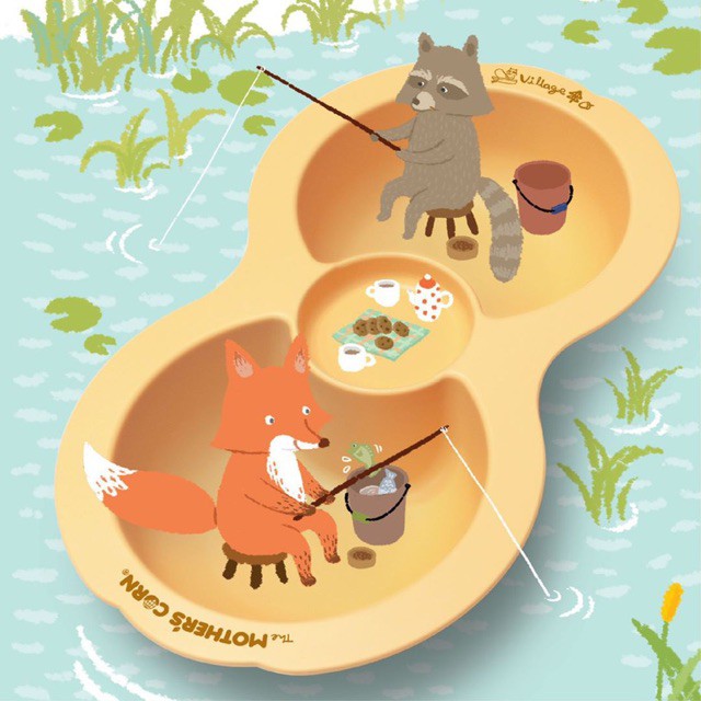 MOTHER’S CORN / Mothers Corn / Motherscorn Enjoy Fishing Twin Bowl (Mangkok Makan Mpasi Anak Bayi)