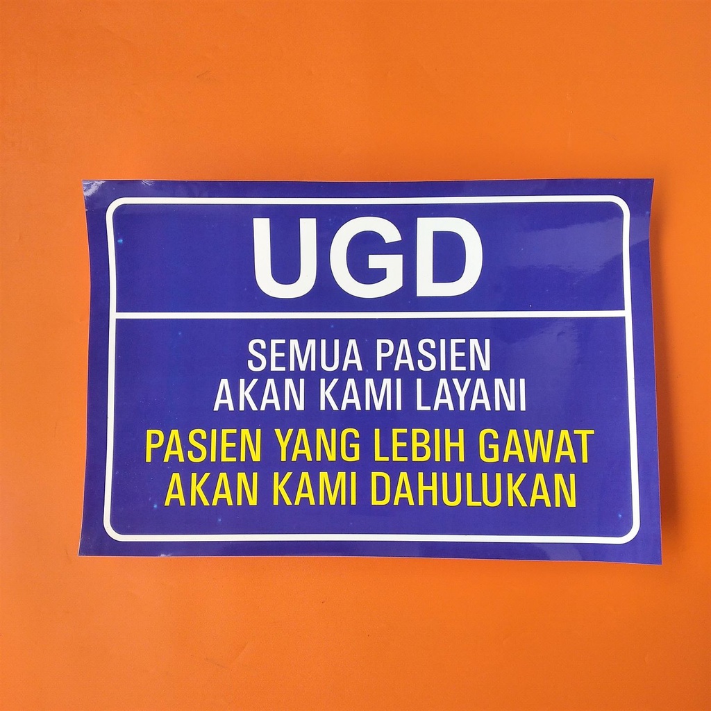 

Stiker Ukuran A3 - Stiker UGD - Stiker Landscape Laminasi Glossy