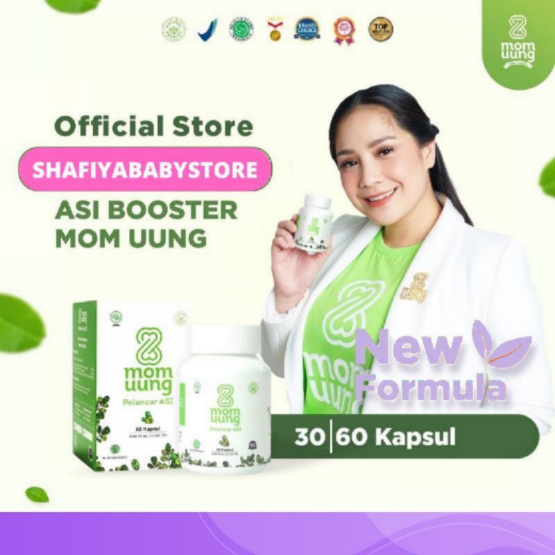 [BEST SELLER] Mom Uung Pelancar Asi Booster 30 Kapsul /60 Kapsul Herbal BPOM New Formula