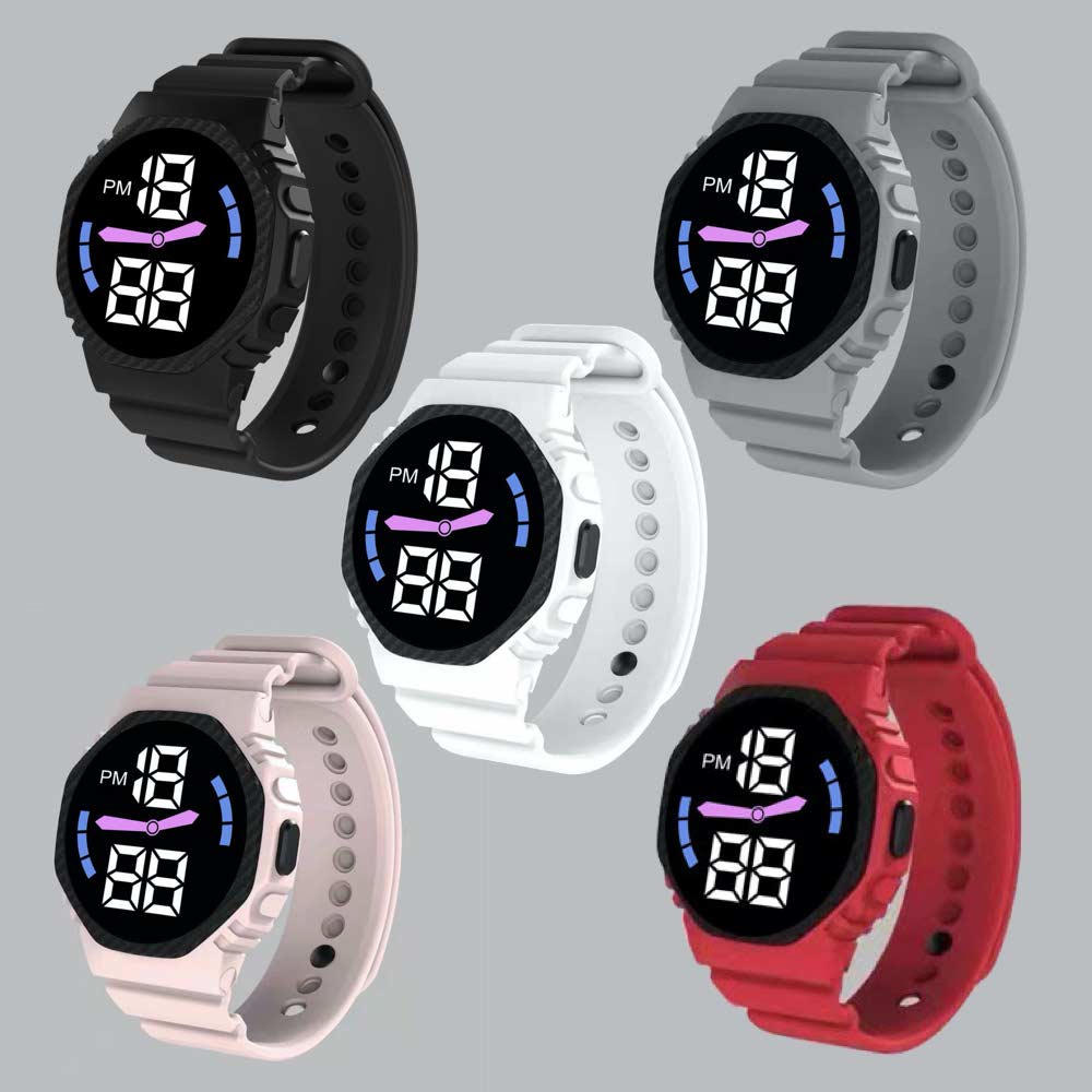 LED Watch Water Resistant - Jam Tangan Digital Pria &amp; Wanita Strap Rubber LED_8056 ( Group )