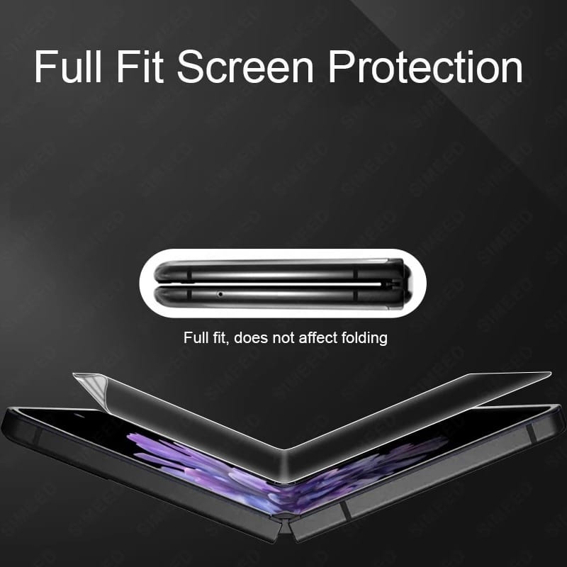 Hydrogel Full Glare Samsung Galaxy Z Flip 4 Flip 3 Anti Gores Screen Protector Jelly Full Set Anti Sidik Jari / Glare Matte 3in1