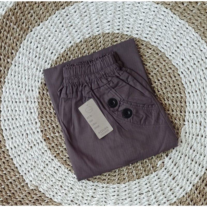 Rok Panjang Payung Bahan Cigaret Tebal-Abu