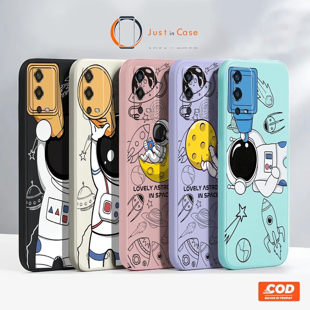 Softcase Macaron Astronaut TPU (UV09) Oppo A55 A95 4G 5G A74 A16 A15 A15s A54 A53 A52 A92 A5 9 2020 RENO 7 6  5 5F 4 4F A5S A12 A7 A1K F5 F7 F9 F11 PRO A3S CUTE LUCU