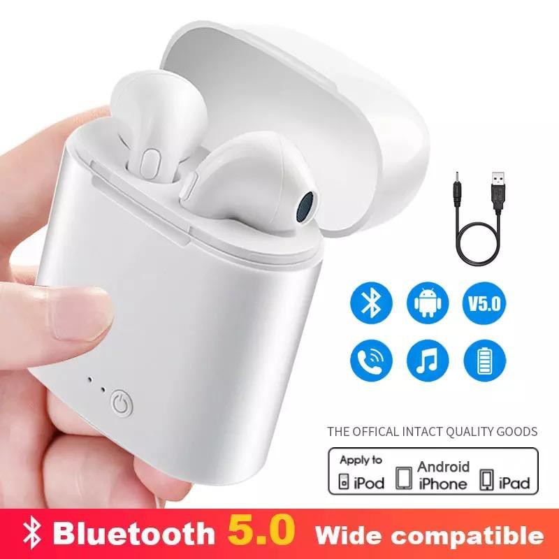 I7S TWS Headset Bluetooth Kwalitas Grade A Versi 5.0 Sport True Earphone Wireless I7S