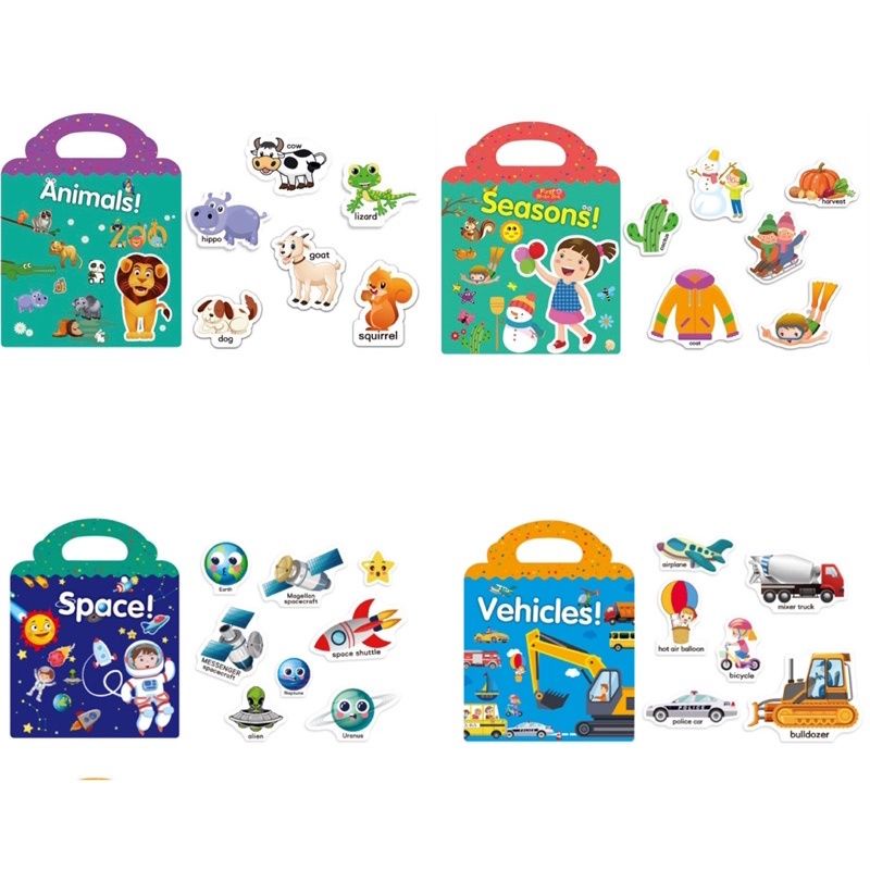 

HJK reusable sticker book buku stiker anak