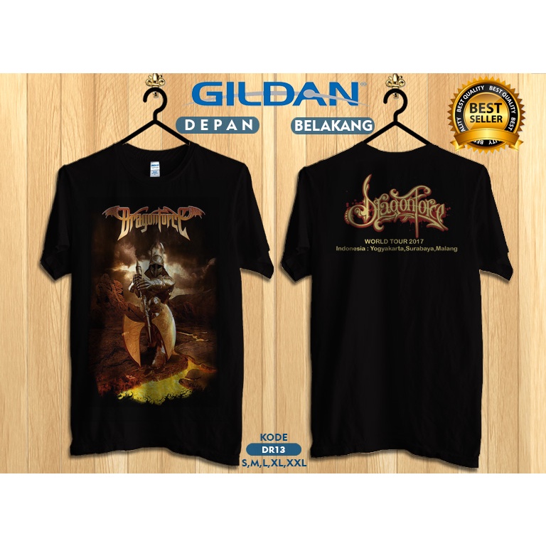 kaos dragonforce konser 2017 style kaos original gildan dr13