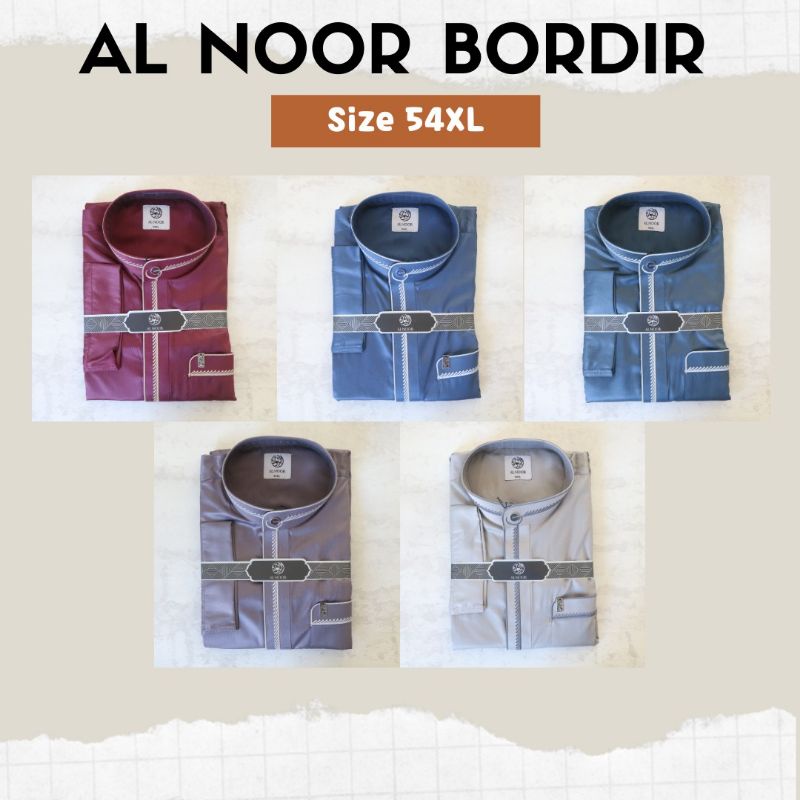 JUBAH AL NOOR POLYSTER MOTIF BORDIR/JUBAH SAUDI/JUBAH AL NOOR DEWASA