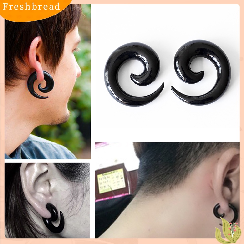 [Fresh] 1Pc Anting Expander Bentuk Siput Spiral Bahan Akrilik untuk Pria / Wanita