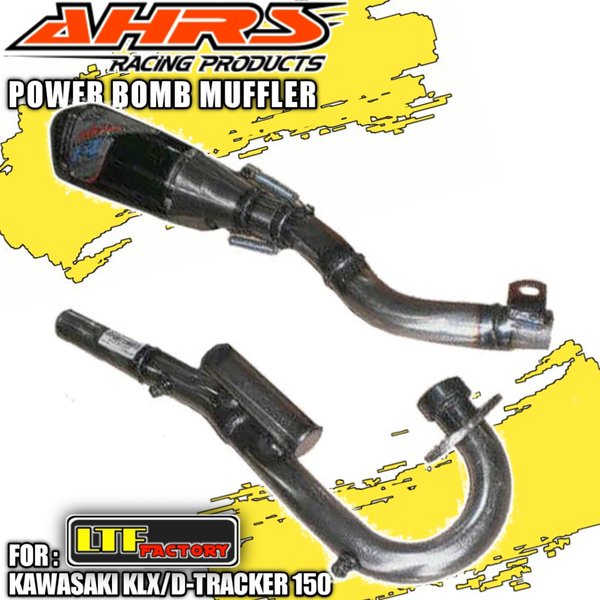 KAWASAKI KLX D-TRACKER 140 150 - AHRS Racing Power Bomb Full System Exhaust Muffler Knalpot Original