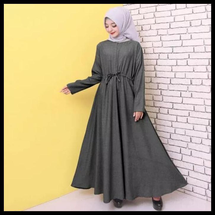 Produk Baru Baju Gamis Wanita Gamis Syari Polos Supernova Baju Gamis Pesta Wanita - Hitam Harga