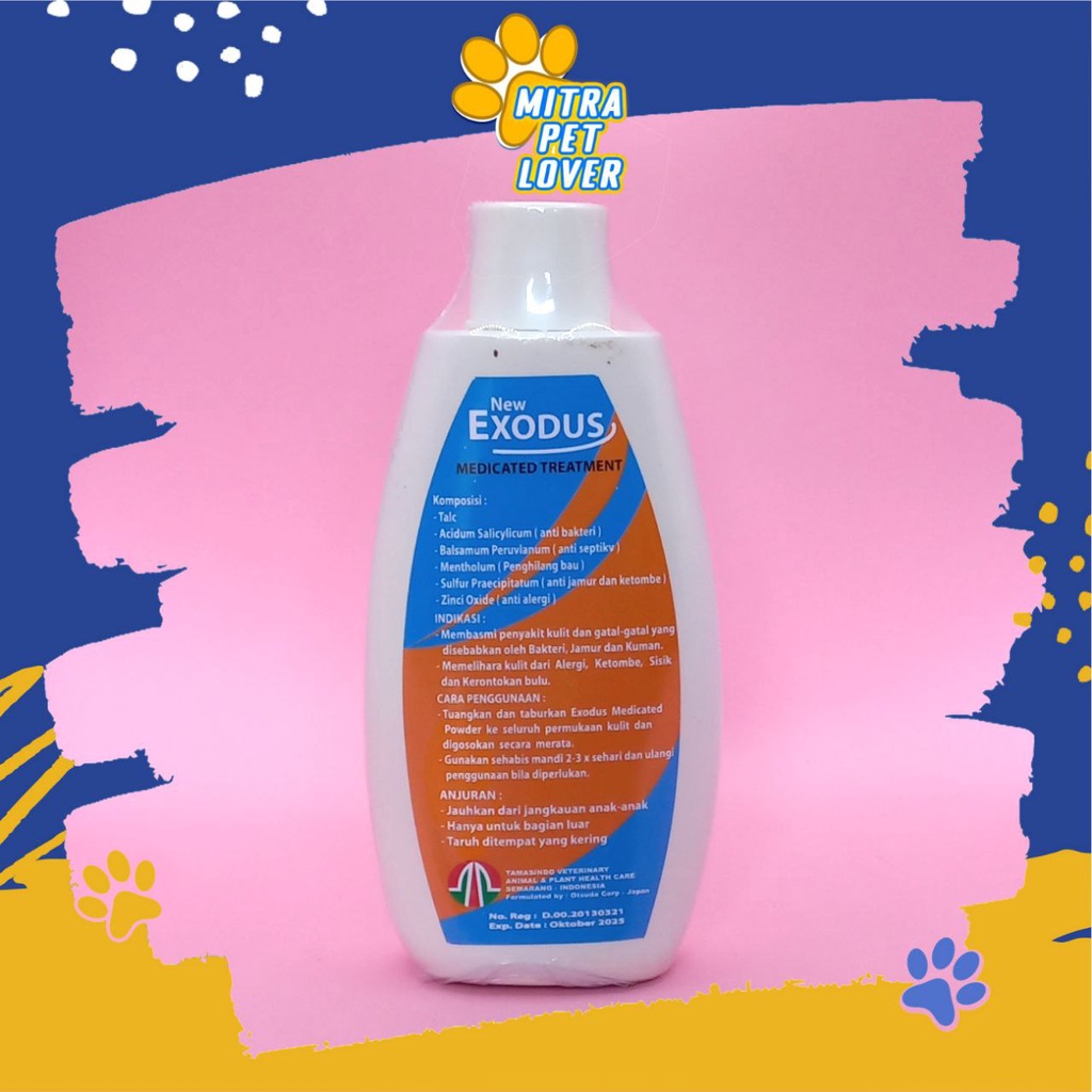 BEDAK KUCING - EXODUS TALK POWDER BUBUK ANTI FLEA KUTU CAPLAX TICK CAT 100 GRAM ORIGINAL PET ANIMAL PLANTS HEALTHCARE AND VETERINARY TAMASINDO OBAT PERAWATAN KESEHATAN DAN VITAMIN TUMBUHAN TANAMAN HIAS TERNAK HEWAN BINATANG PELIHARAAN MITRAPETLOVER