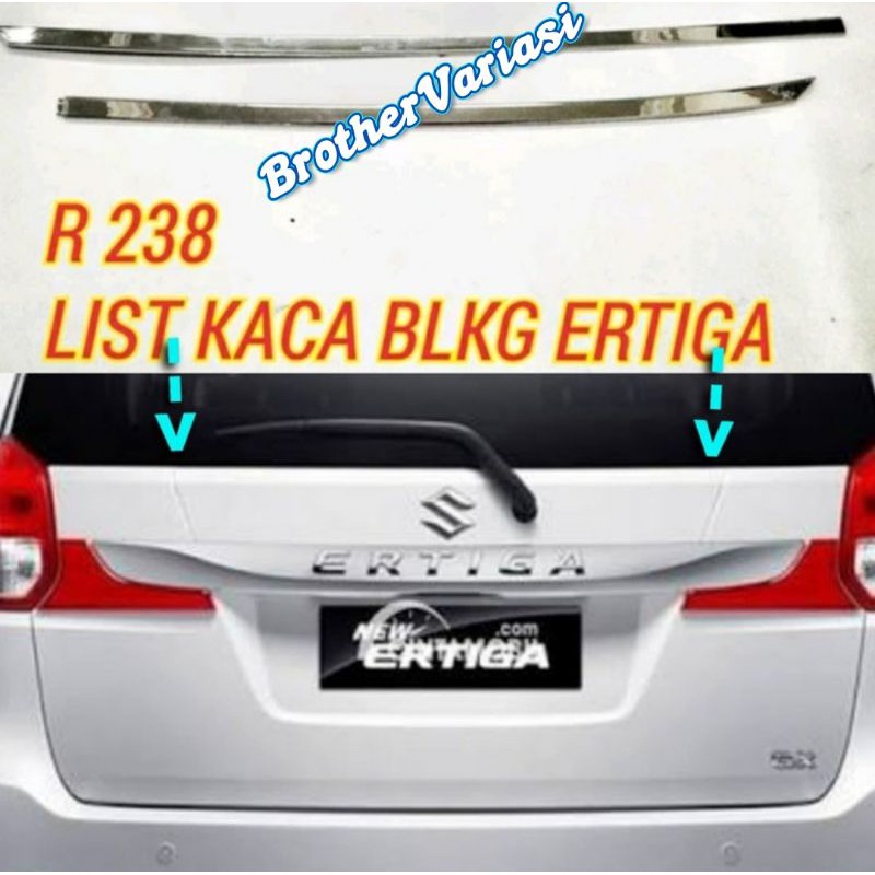 List Chrome Kaca Belakang Ertiga Lama