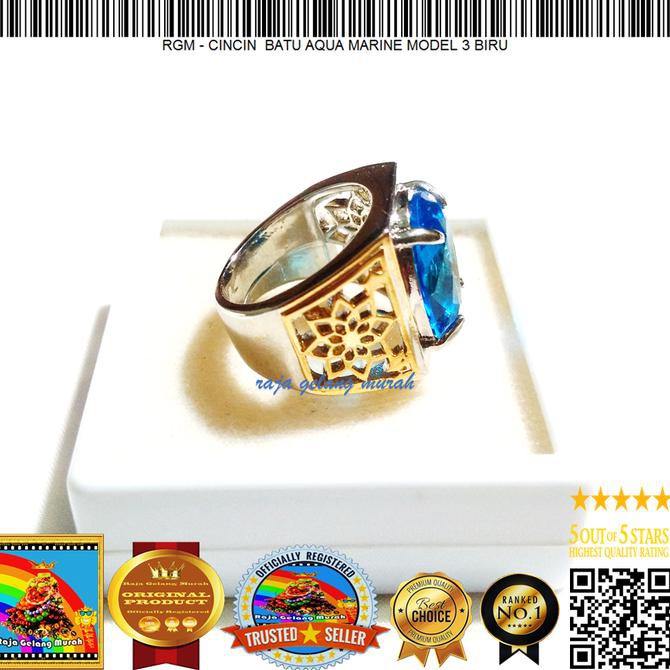 Cincin Batu Aqua Marine Model 3 Biru Shopee Indonesia