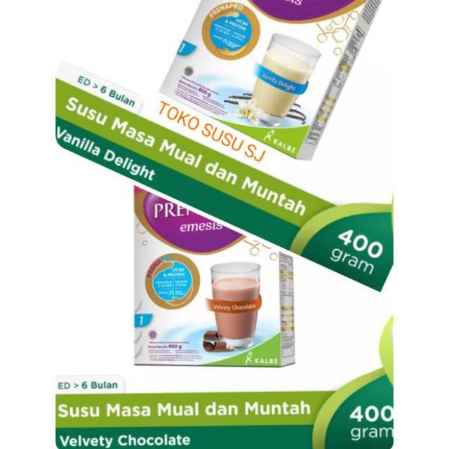 PRENAGEN EMESIS VANILA COKLAT 400 GR/400gr/VANILLA DELIGHT/VELVETY CHOCOLATE