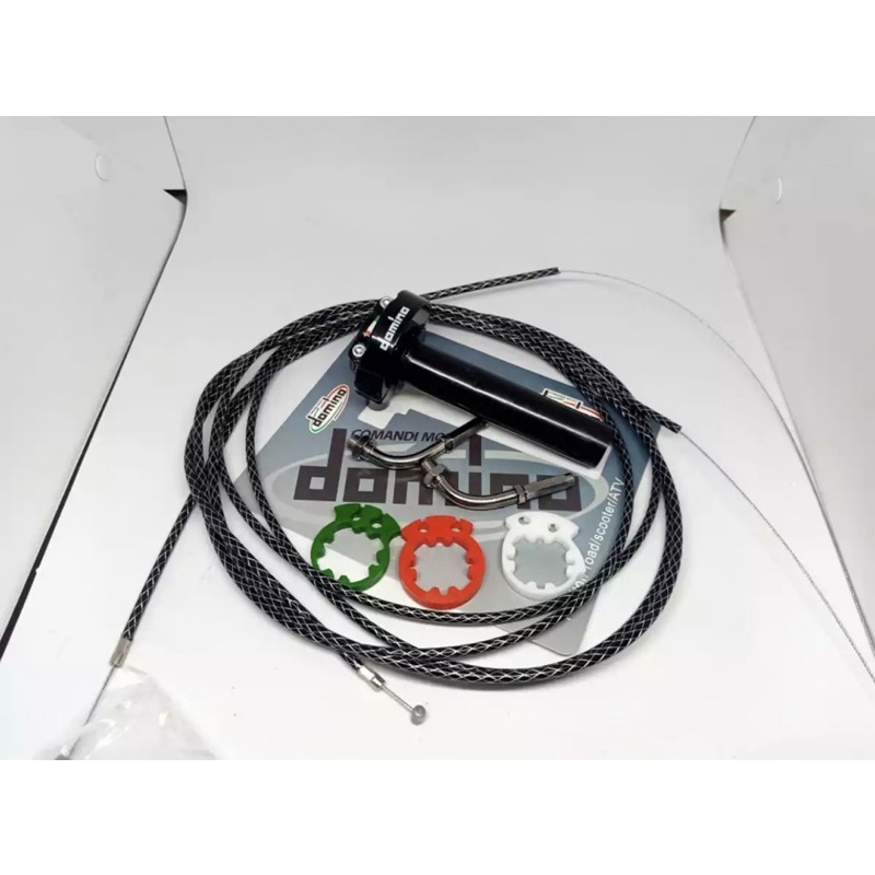 Paket variasi gas spontan 2 kabel dengan kabel carbon serat set domino universal tali gas 2pcs paket