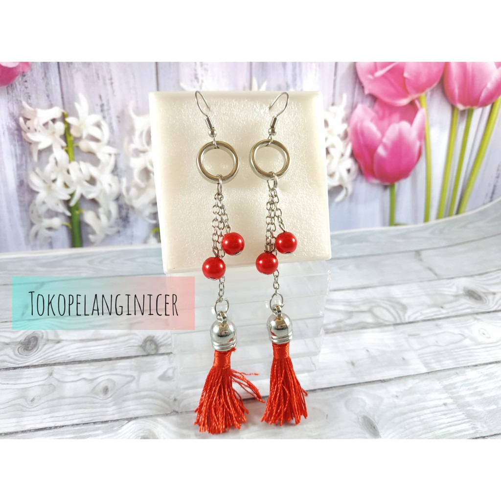 ANTING FASHION AKSESORIS LUCU - ANTING JUNTAI HIJAB KEKINIAN- ANTING TASSEL- GIWANG- KERABU