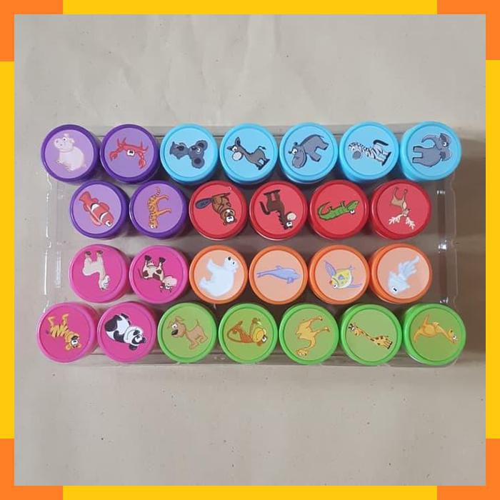 

Mainan anak edukasi - stempel reward binatang - stempel anak