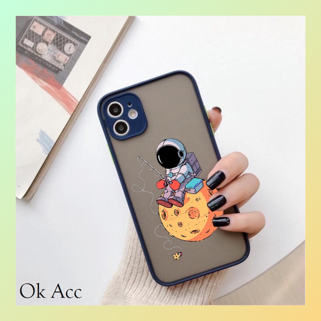 Casing Motif NASA Lucu AA11 for Infinix Hot 8 9 10 10s 10t 11 11s NFC 12 12i Play Note 7 Lite Smart 4 5 6 6+ HD