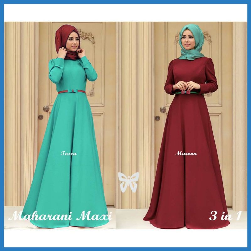 Dress kekinian Baju Wanita Long Dress Ast5 Maharani Hijab Maxi Import