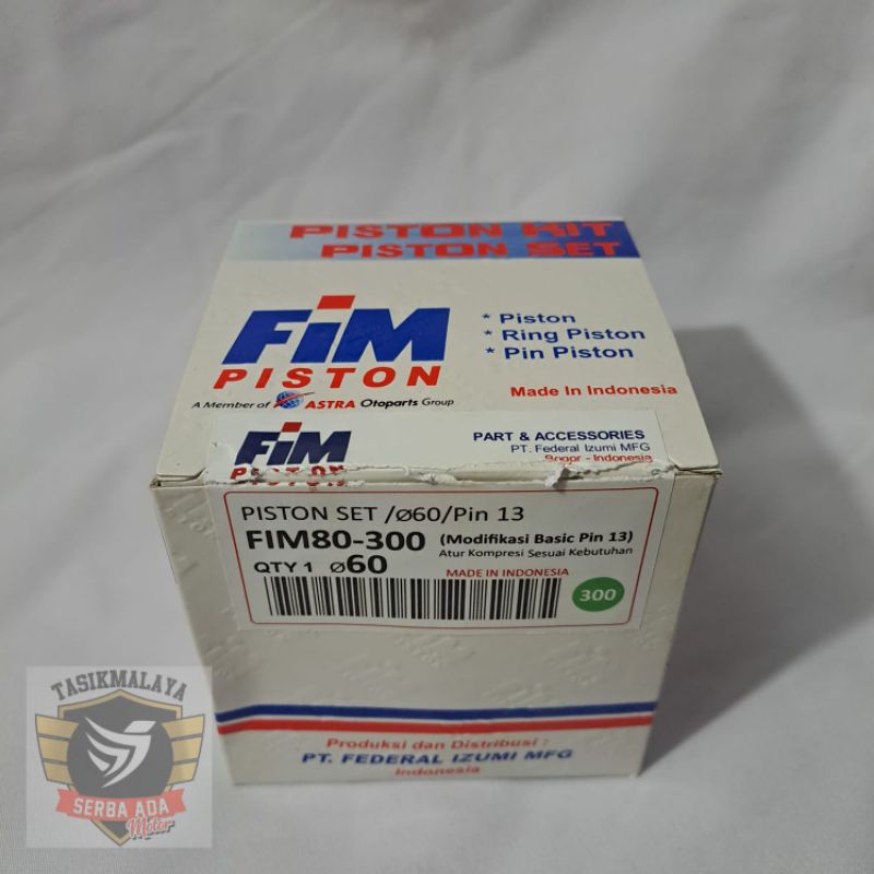 PISTON KIT SEHER KIT MODIFIKASI BASIC PIN 13 FIM80 OS STD 50 100 150 200