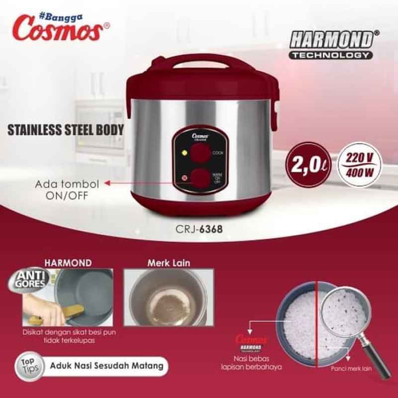 Magic Com/Rice Cooker Cosmos CRJ 6368 1,8 Liter Harmond