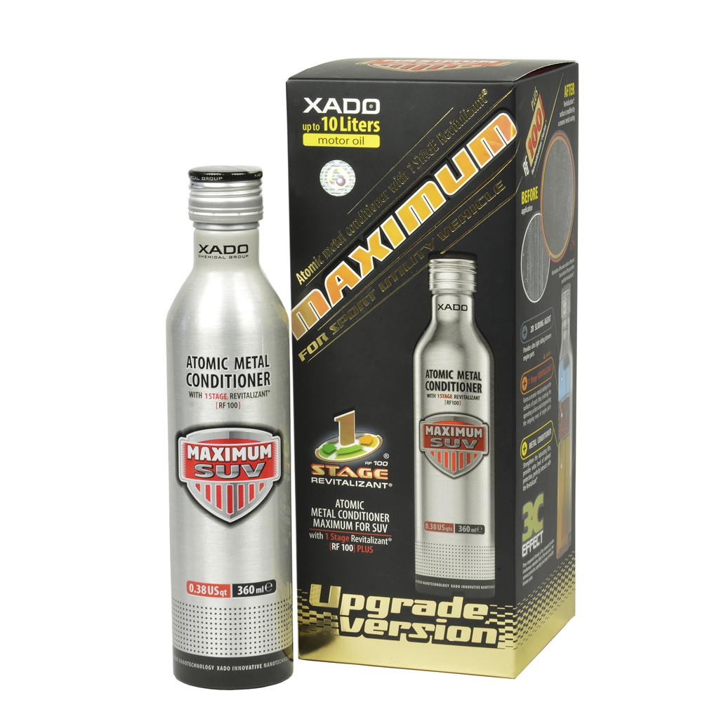 XADO® Atomic metal conditioner 1 Stage Maximum  for SUV (box, bottle 360 ml)