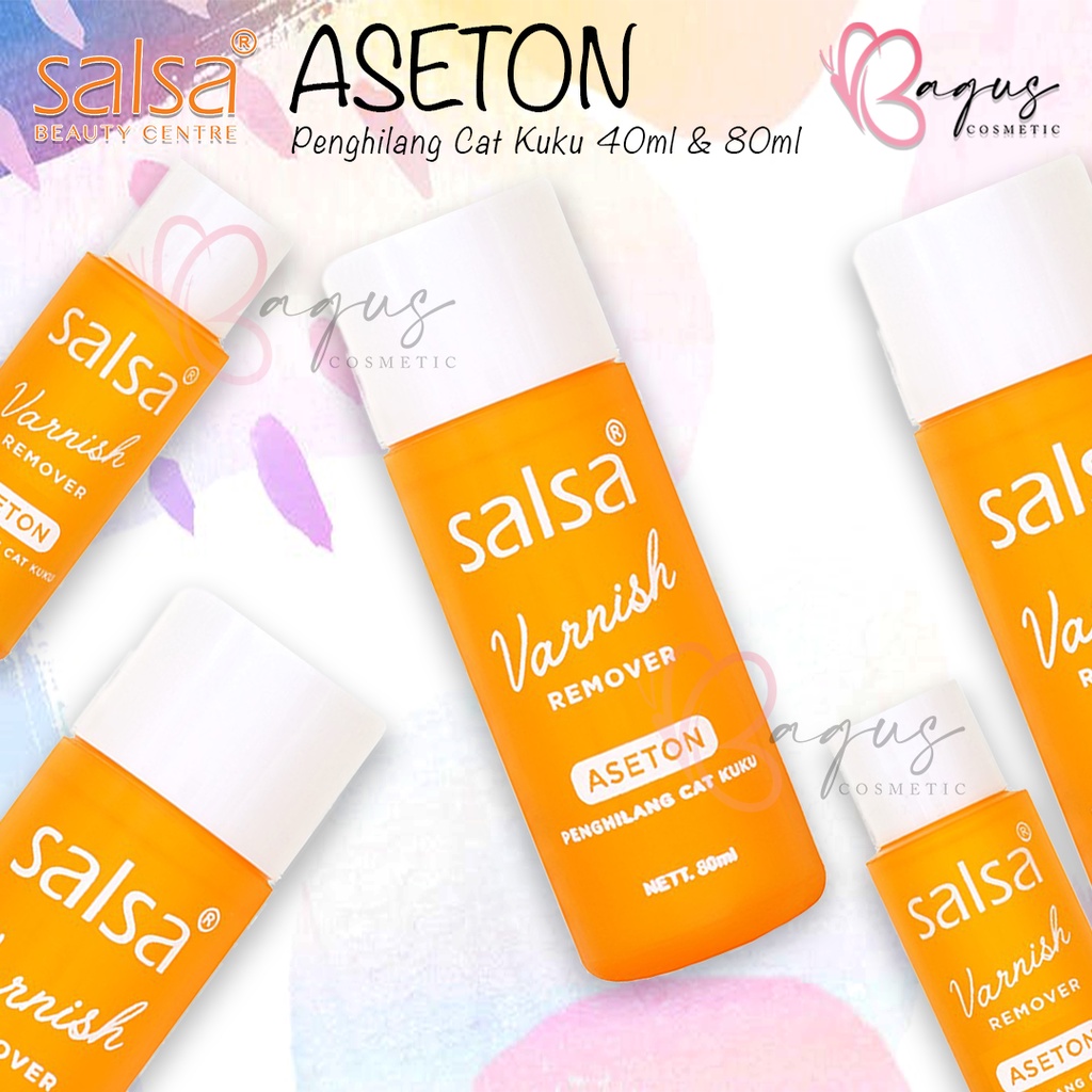 ⭐BAGUS⭐ SALSA VARNISH REMOVER ASETON | Penghilang Cat Kuku 40Ml/80Ml