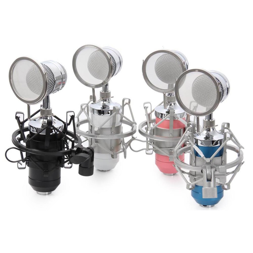 Mikrofon Kondenser with Shock Proof Mount Mini Microphone Condenser Terbaru Mikrofon HP Smartphone