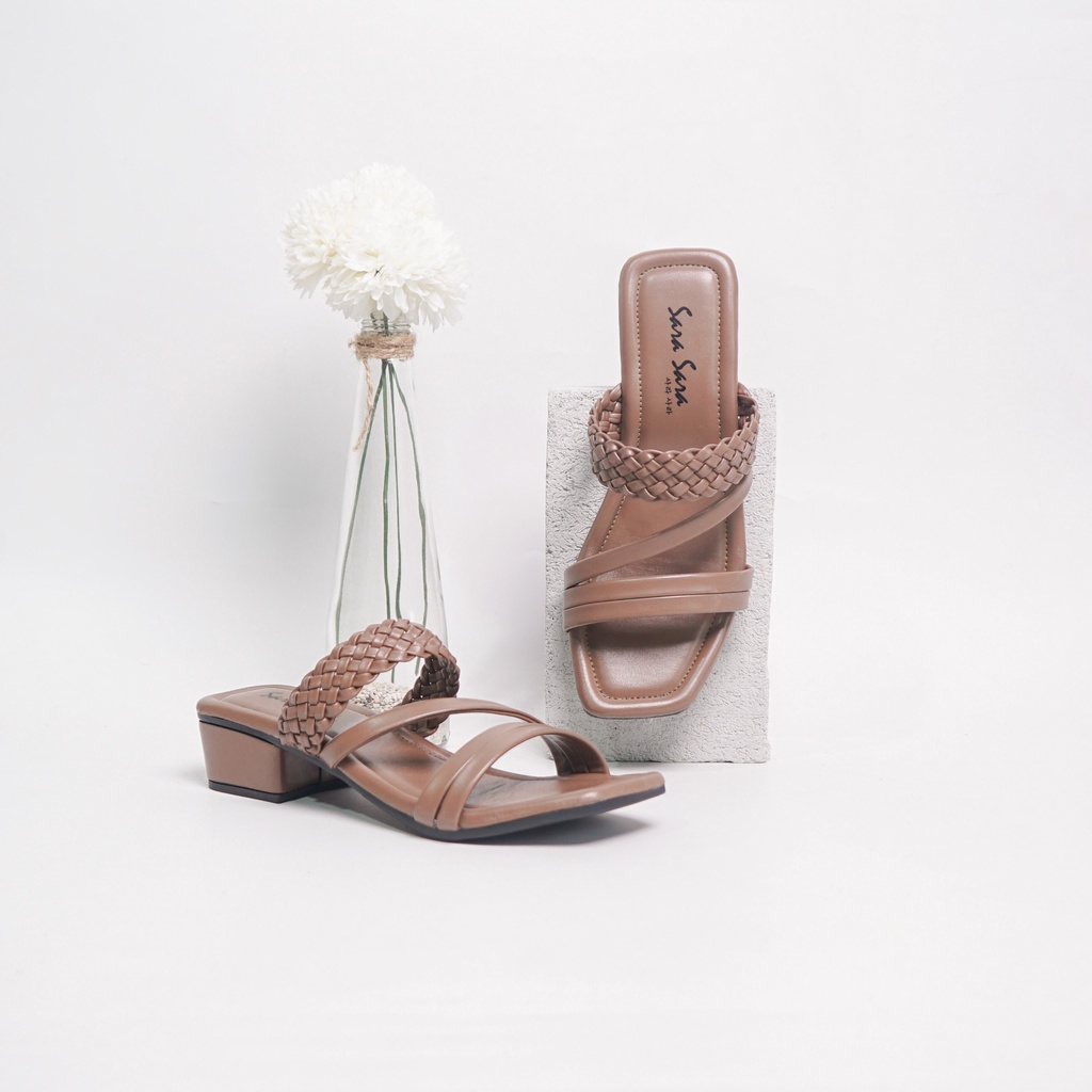 Sara Sara Aline Sandal Selop Wanita sandal tali motif anyam sendal selop cewek terbaru