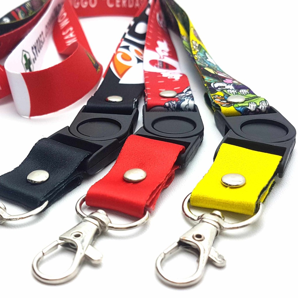 tali lanyard print sublim 2cm cetak 2 muka  / tali id card printing dua cm cetak dua muka / nametag