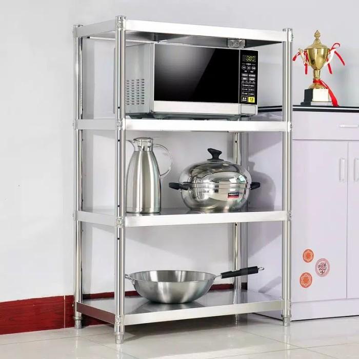 Rak Dapur Serbaguna Portable Rak Stainless Steel 4 Susun